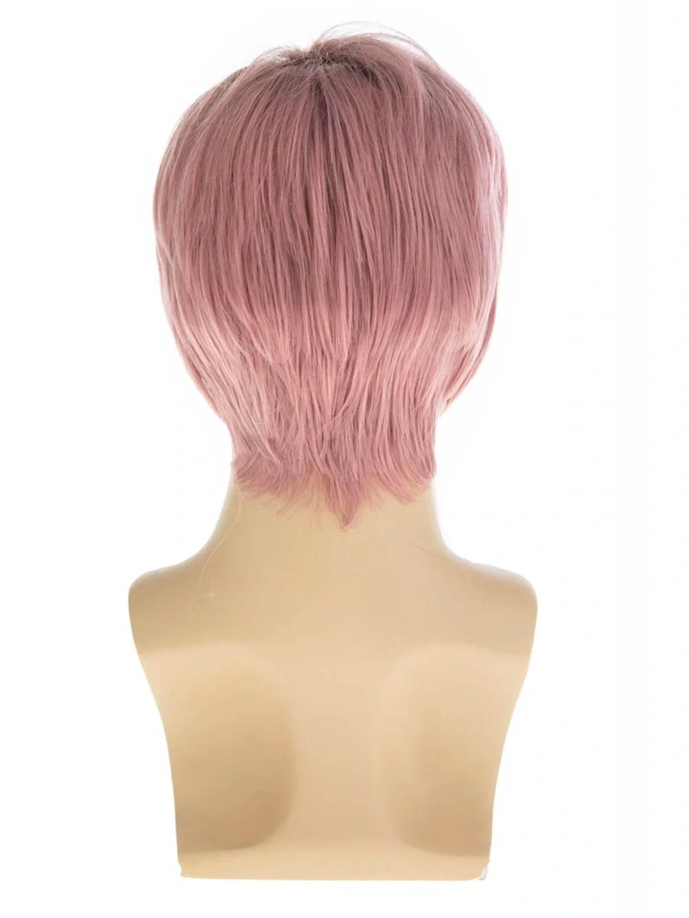 Short Pink Men's Synthetic Wig - Stylish Layered Cut
